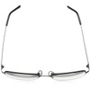 Foster Grant Men's Hf11 Rectangular Reading Glasses, Shiny Gun/Transparent, 52