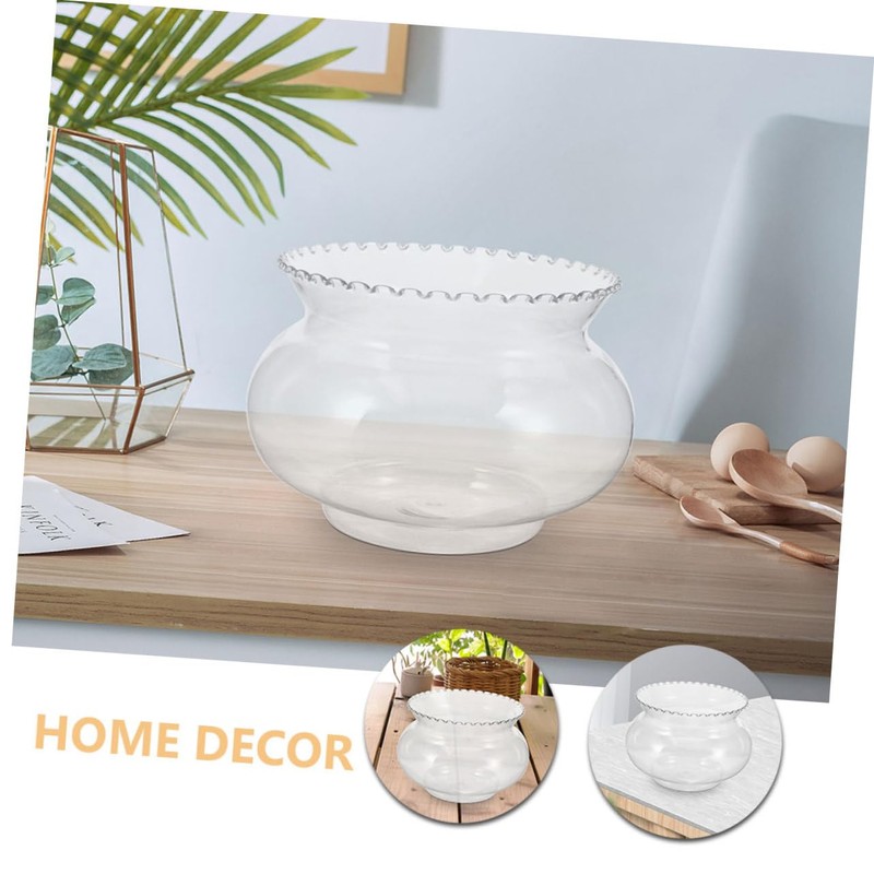 ULTECHNOVO Plastic Fish Tank Small Round Aquarium for Goldfish Betta