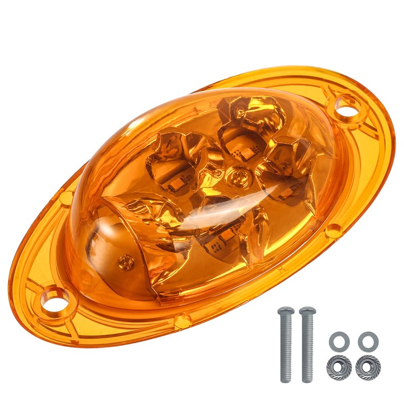 Partsam For Freightliner Cascadia Amber LED Side Marker Turn Signal