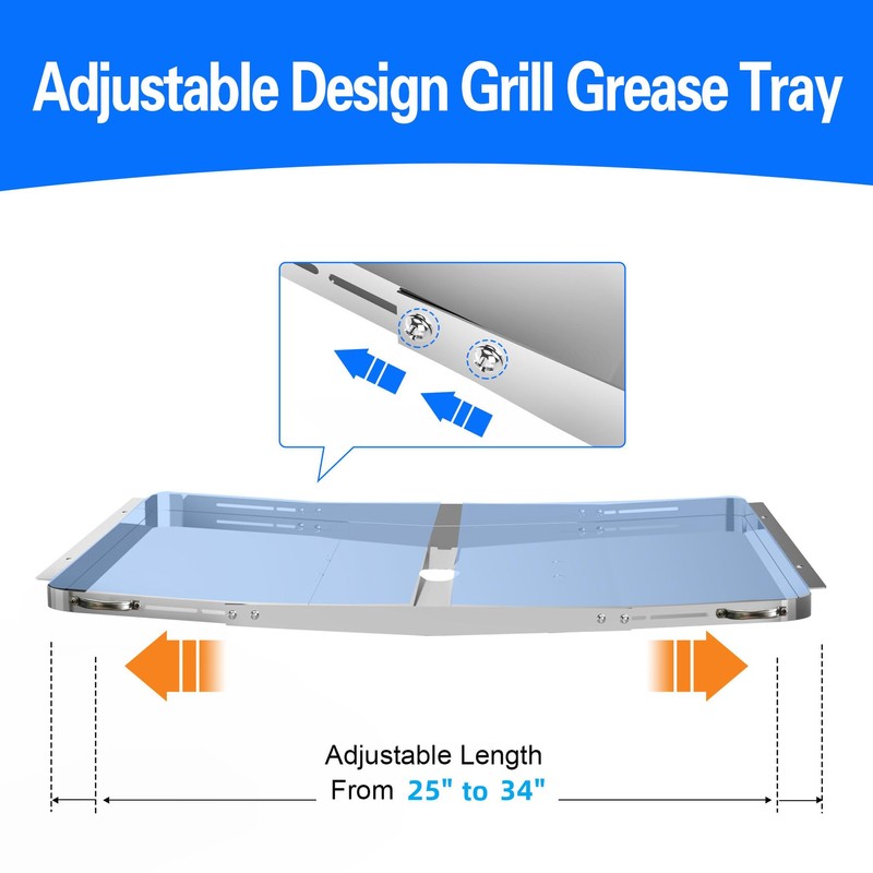Grill Grease Tray Replacement for Dyna Glo with Catch Pan,