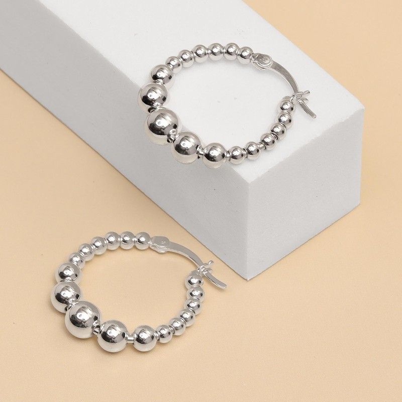 LeCalla 925 Sterling Silver Hoop Earrings for Women | Small