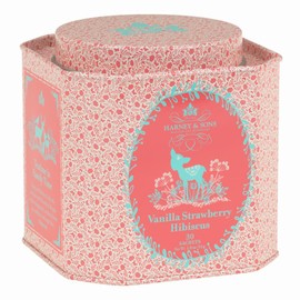 Harney & Sons Organic Vanilla Strawberry Hibiscus Tea | 30ct sachet tin