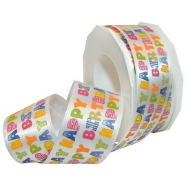 Morex Ribbon 33740/20-601 Double Face Satin Ribbon 1.5" X 22 YD Multicolor Ribbon for Gift Wrapping, Birthday Gift Cards, Satin Dress for Women, Silk Ribbons for Crafts, Wedding Gifts for Couple