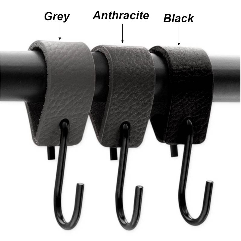 Brute Strength - Multifunctional Leather S-Hooks - Black - 4