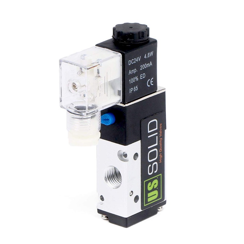 U.S. Solid 1/4inches NPT Pneumatic Electric Solenoid Valve 3 Way