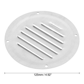 X AUTOHAUX 2pcs 5 Inch Round Marine Boat Louvered Ventilation Vent 316 Stainless Steel Venting Panel Cover