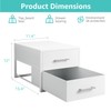 BOLUO Stackable Storage Drawers Closet Organizers and Storage Fabric White