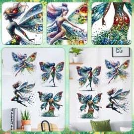 DTLIFEK Butterfly Girls Wall Decals Removable Dance Fairy Wall Stickers Dancing Angel Girl Wall Art Flying Cartoon Princess Peel and Stick Wall Murals for Girls Bedroom Nursery Home Decoration 66046
