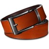 Aventus Men's Holeless Leather Ratchet Click Belt - Trim to