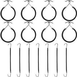 Hotop 15 Lazos de Pelo con Gancho Elástico Cuerda de Pelo de Ganchos para Sujetar Cola de Caballo para Cabello Rizado Pelo Largo