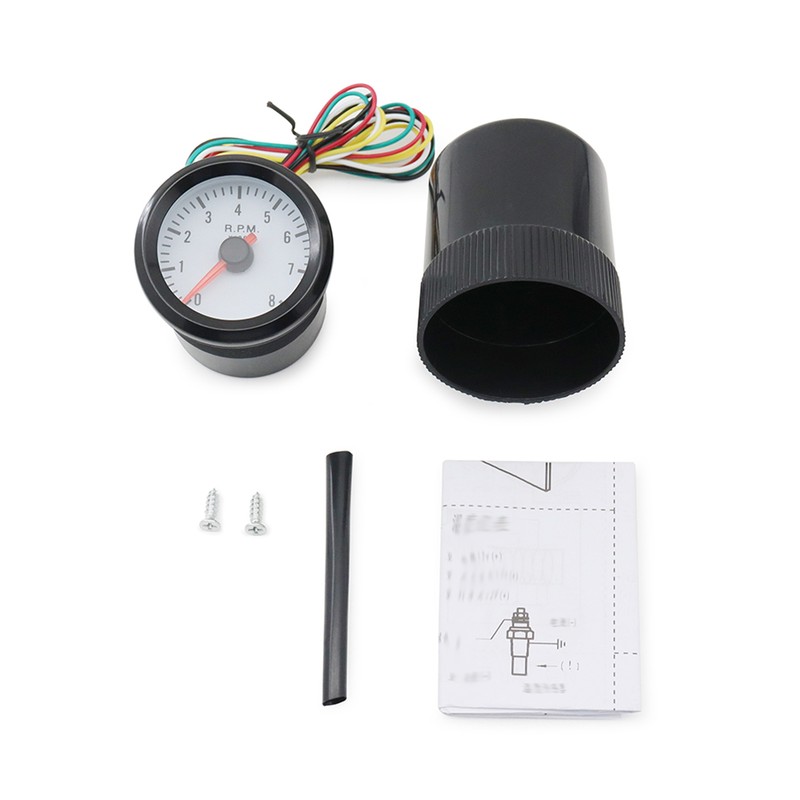 Tachometer Tach Gauge with Black Holder Cup for Auto Car