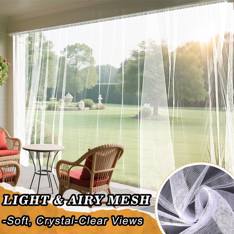 65x10ft Extra Large Mosquito Net, Mesh Netting for Garden Skin