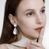 YUJIE Gold Earrings for Women Geometric Chunky Dangle Earring Silvery