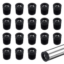 AHANDMAKER 40 Stück Schlauchendkappe 19.5mm /0.76" Außendurchmesser Schwarze Runde Endkappe Aus Schwarzem Kunststoff Endkappen Für Metallrohre Einsätze Für Metallrohre Zäune Stuhlbeine Und Möbel