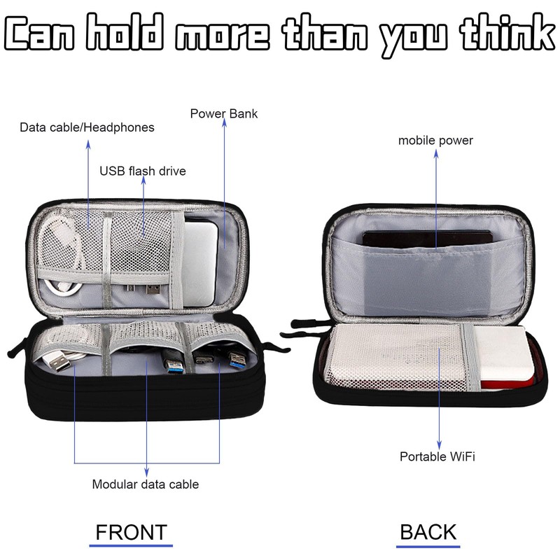 MUNSKT Travel Cable Organiser Bag Portable Electronics Accessories Organizer 3
