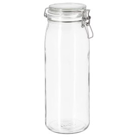 Ikea Korken, Jar With Lid, Clear Glass 2.1 qt