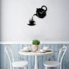 Fowecry 3PCS DIY Acrylic Coffee Cup Teapot 3D Wall Clock