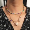 2 Pcs Seashell Necklaces for Women Boho Puka Shell Necklace