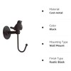 YukaBa 520013 Songbird Wall Hook, Brownish Black (Brownish Black-2Pack Bird)