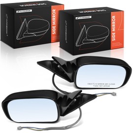 A-Premium Pair (2) Driver and Passenger Side Power Door Mirror - Compatible with Toyota Avalon 1995 1996 1997 1998 1999 - Non-Heated, Non-Folding Black Outside Rear View Mirror