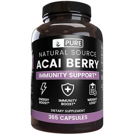 2x 순수 오가닉 성분 아카이 베리 900mg 정제 365 캡슐 2x Pure Organic Ingredients Acai Berry 900mg Tablets 365 Capsules