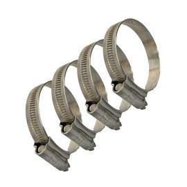 JCS® Hi-Grip Stainless Steel hose clamps clips- Marine grade, 50-70mm x4