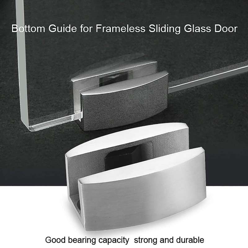 304 Stainless Steel Shower Door Bottom Guide - Adjustable Floor