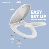 Quick Flip Elongated Toilet Seat with Built-In Potty & Splash
