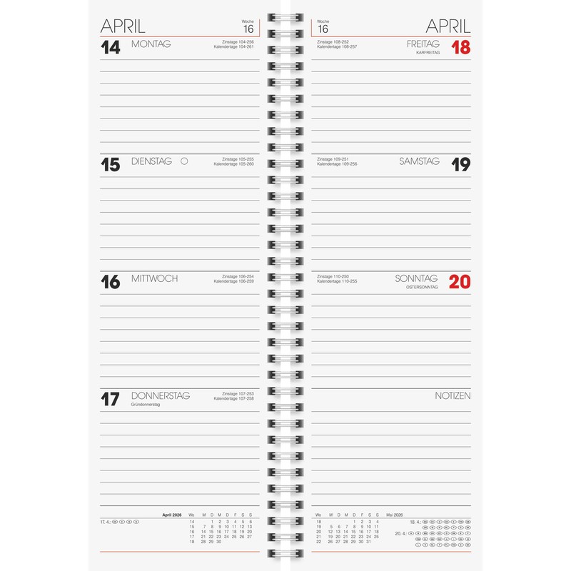 BRUNNEN Vormerkbuch Mod. 783 2026 | 108×297 mm, Karton, blau