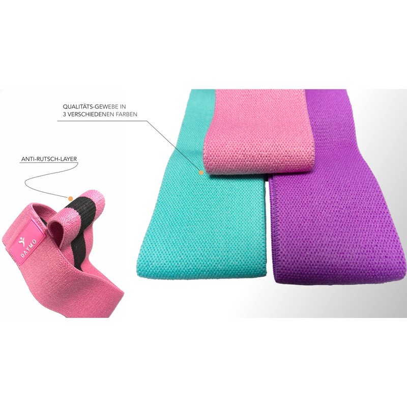 DAYMO Hip Booty Fitness Band - Resistance Band Set of