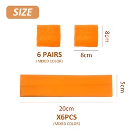 6 Pairs Of Wristbands And 6 Pieces Of Headbands, Sweat-Absorbent Headbands, Sports Protective Equipment, Elastic Headbands, Simple Design Headbands