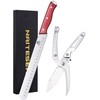 Naitesen 2PCS All Purpose Kitchen Shears and Brisket Carving Knife
