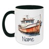 GRAZDesign Tasse maritim Boot mit Namen personalisiert - Keramiktasse für