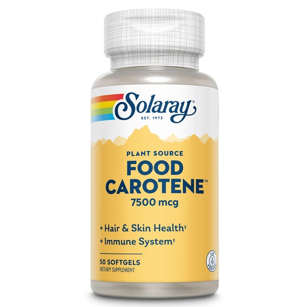 SOLARAY Food Carotene, Vitamin A as Beta Carotene 25000IU |