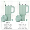 BJPKPK Insulated Tumblers With Handle And Straw 30 oz Stainless