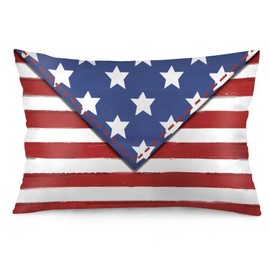 Easternproject 4th of July U S Flag Standard Pillowcases 20x26 Inch Navy Red The Stars and Stripes Independence Day Bed Pillow Cases American Flag Patriotic Home Decor Pillow Covers