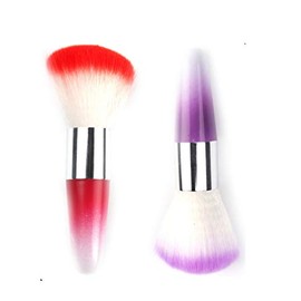 Onwon Dust Powder Nail Brush Set, 2 Pieces Soft Powder Brush Nail Arts Dust Remover Cleaner Brush for Acrylic and Makeup Powder Blush Brushes