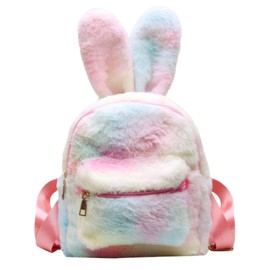 APOSITV Fur, Yumekawa Backpack, Unicorn Color, Fluffy, Fluffy, With Ears, Pastel Colors