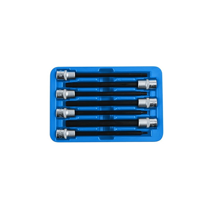 Laser 6995 Extra Long Hex Socket Bit Set 3/8"D 7pc
