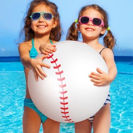 Bencailor 3 Pieces 26 Inch Inflatable Baseballs Large Inflatable Beach Ball Giant Inflatable Baseball Baseball Toys Bulk for Teens Adults Beach Game Outdoor Party Favor Sport Activity