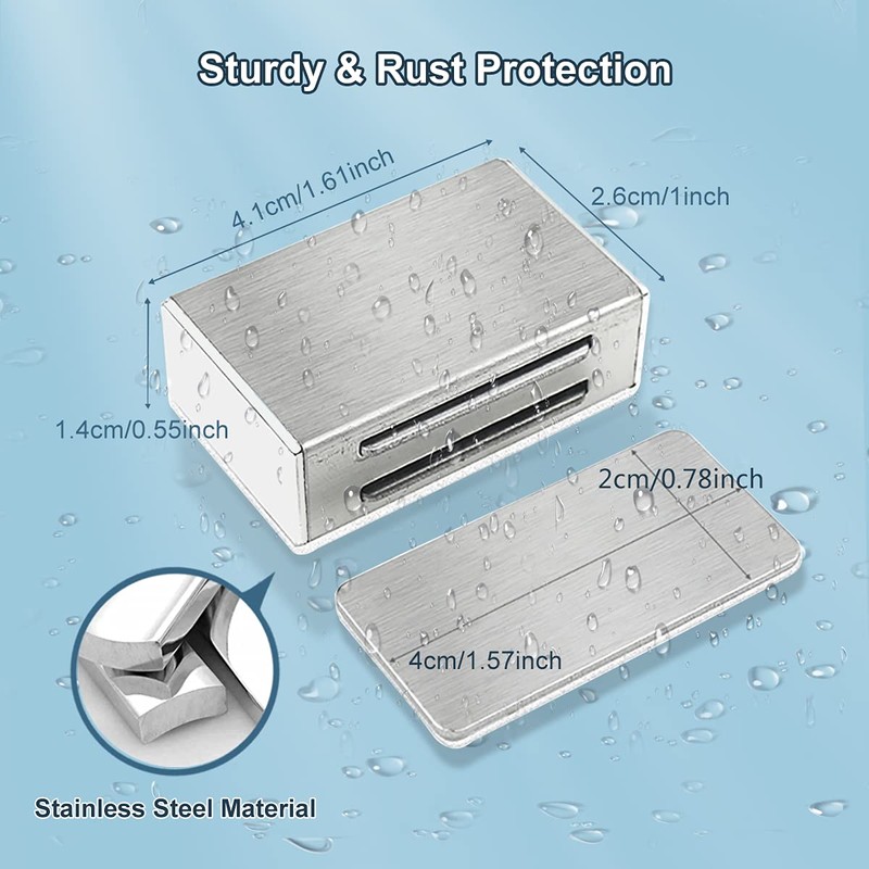 AOSITE No Drill Adhesive Magnetic Door Catch - 17lb Holding