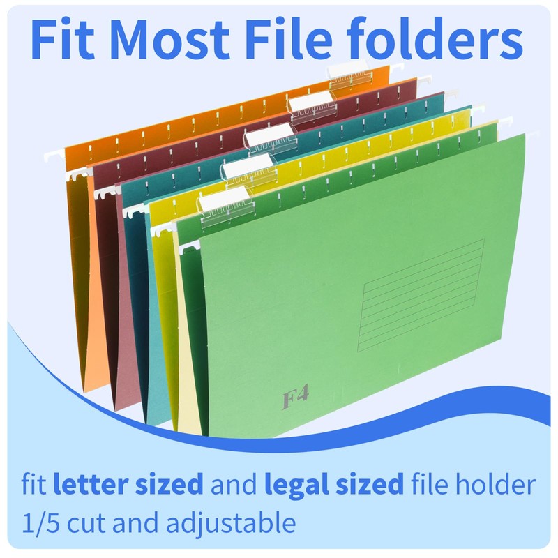 Reastar Hanging File Folder Tabs, 120 Pcs File Folder Tabs
