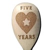 FastCraft 5th ANNIVERSARY WOOD GIFT WOODEN BAKING SPOON FIVE 5