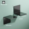 PAVSTINE 2 Pcs Acrylic Square Floating Shelves, No Drill Black