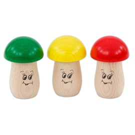 BETZOLD Mushroom Shaker, Set of 3 Musical Instrument for kids Rattle