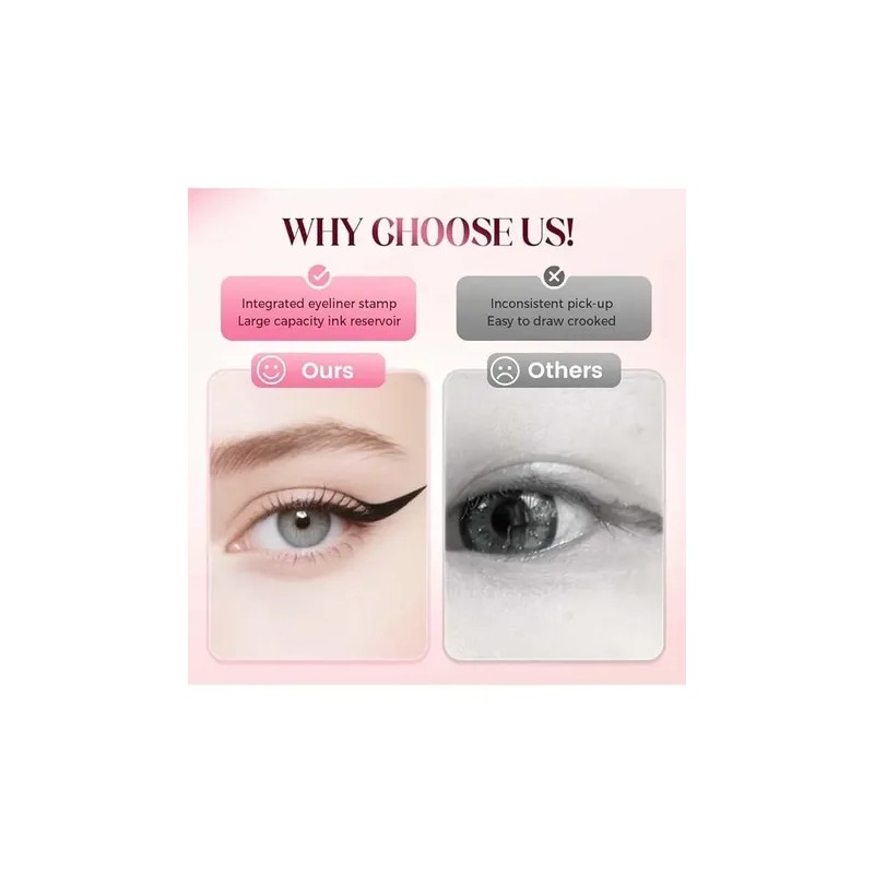 Gel Delineador De Ojos Impermeable Con Sello Alas Plegable
