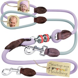 little Captain Magic Lead, Child-Safe Dog Lead with Magnetic Loop, Also for School, Therapy and Companion Dogs (Lilac Purple - Ice Blue)