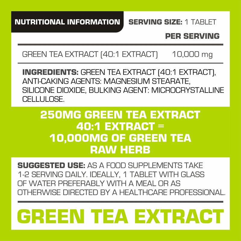 Green Tea Extract 10,000mg of Antioxidant 60 Tablet | 95%