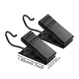 30 Pack Small Heavy-Duty Hook Clip Set Metal Curtain Hangers Clips for Clip Photo Home Decoration Art Craft Display - Black