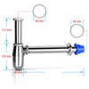 runmade Chrome Bathroom Basin Sink Bottle Trap Waste Pipe Adjustable